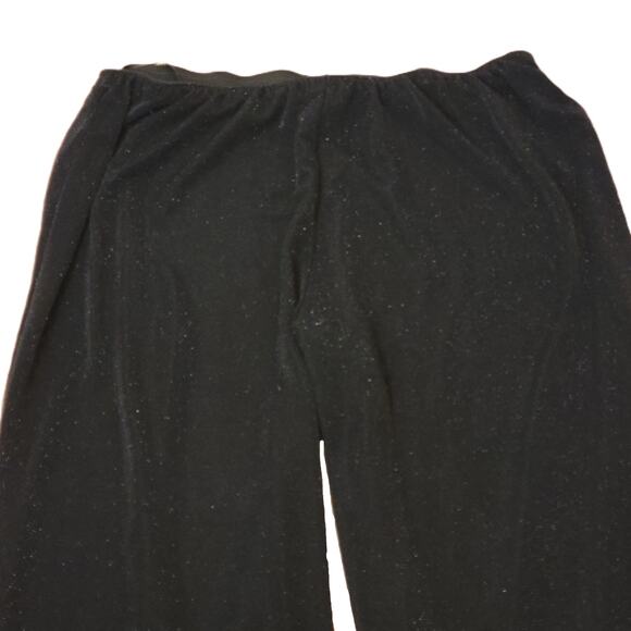 Alex Evenings Womens Pull On Black Sparkle Dress Pants Size 16W - Picture 2 of 8